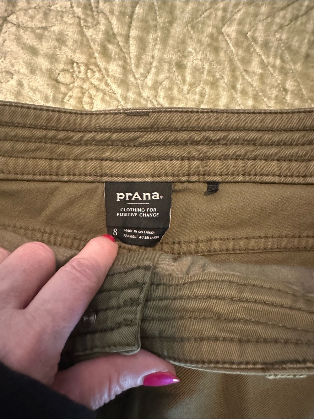 Prana Olive Green Women’s Shorts